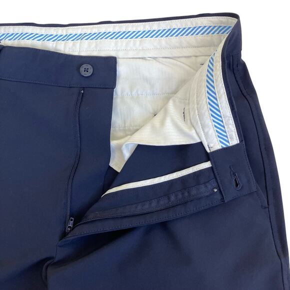Footjoy Mens Sz 32x32 Flat Front Chino Pants Golf Performance Navy Quick Dry - Picture 7 of 16